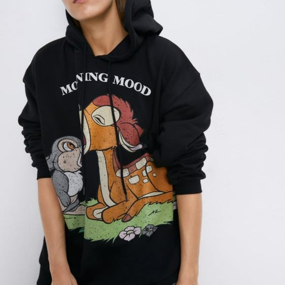 Zara Tops - Zara x Disney Bambi Morning Mood Black Sweatshirt